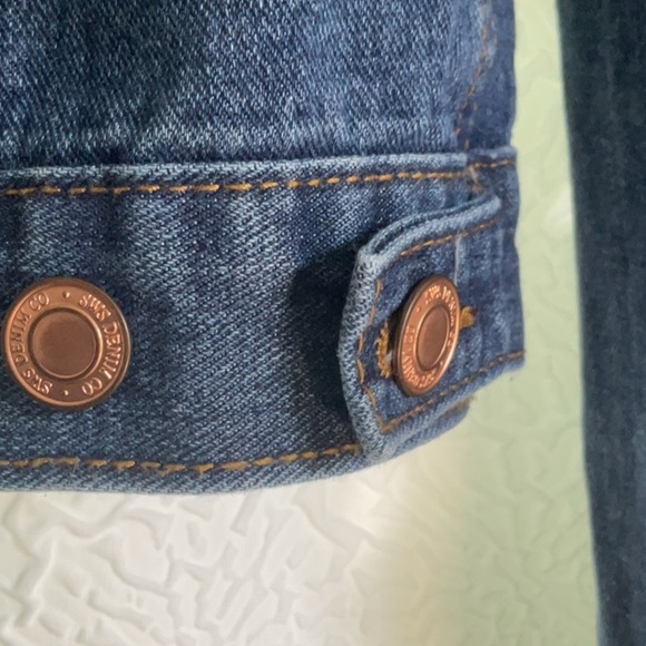 Streetwear Society Dark Blue Jean Jacket with Sherpa Collar - Picture 5 of 6